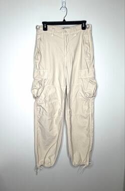 TNA Aritzia Cargo Pants Women’s Sz 6 Cream Utility Parachute Y2K 90s Skater